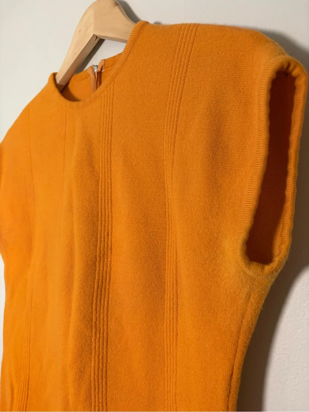 Vintage 2-Piece Knit Dress & Long Jacket Set | Burnt Orange | Approx. Sz 10